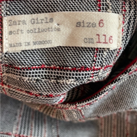 ZARA CHECKED DRESS WITH RUFFLED SLEEVES soft collection 6 years Flare Sleeve - Picture 7 of 9